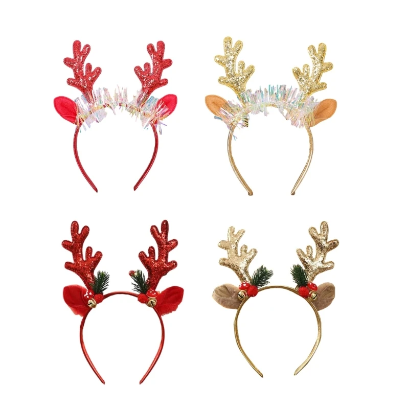 K1MF Fashion Christmas Headbands Accessory Easy to Use and Carry for Event