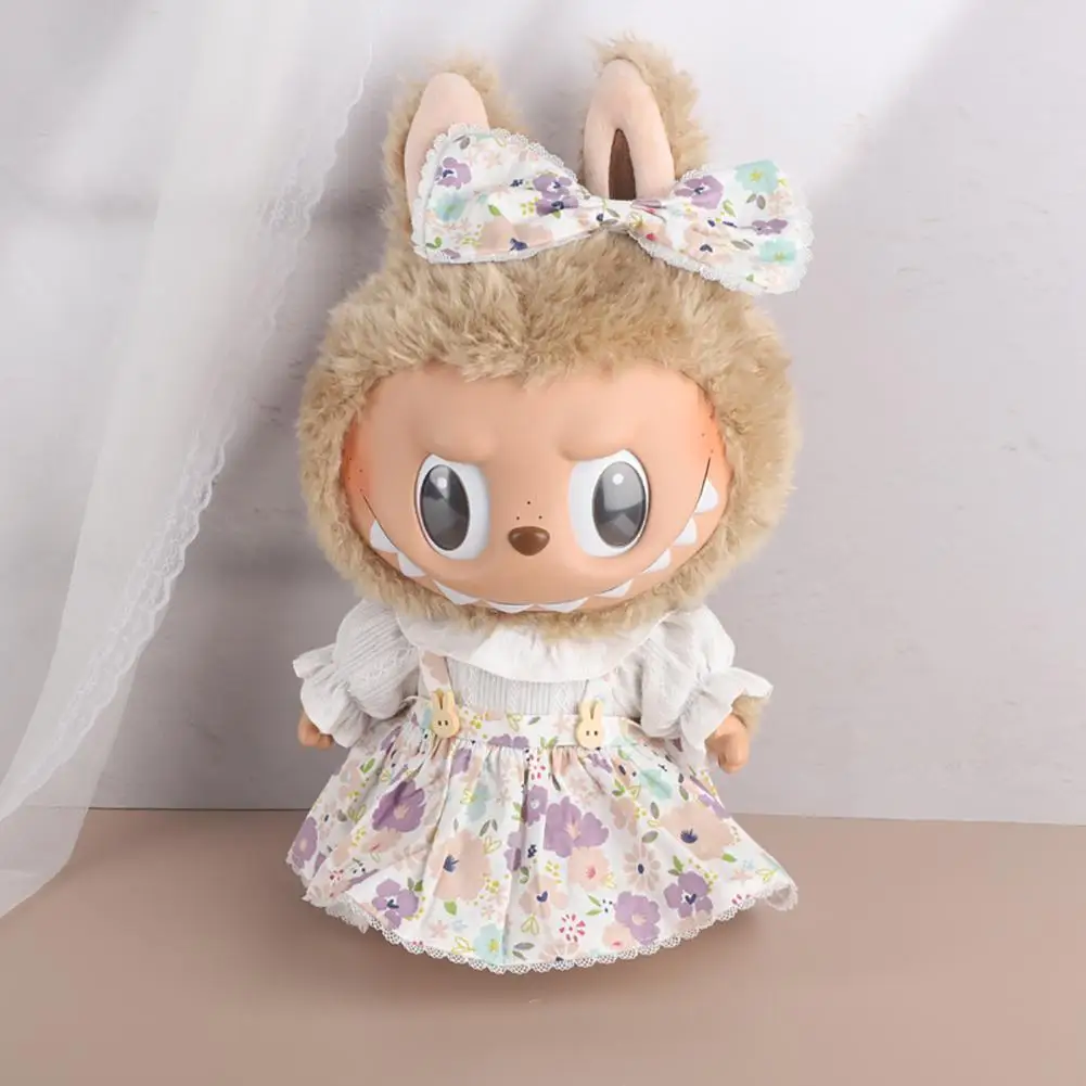 

For 38cm Labubu Doll Clothes Clothes Hoodies Doll Clothes Color Match Hoodies Dolls Accessories Cute Decoration Little Cloths