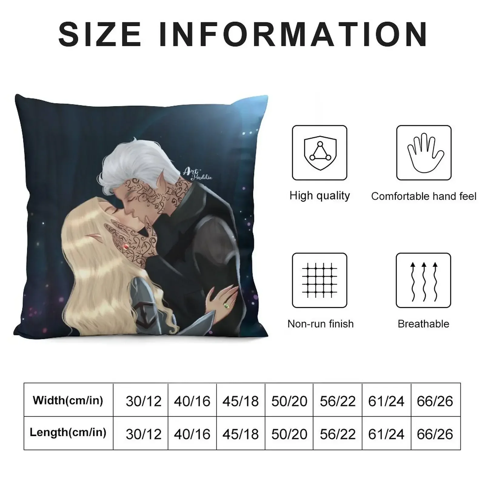 Rowan and Aelin From Throne of glass Throw Pillow Cushion Cover Pillowcases Cushion Covers Sofa pillow