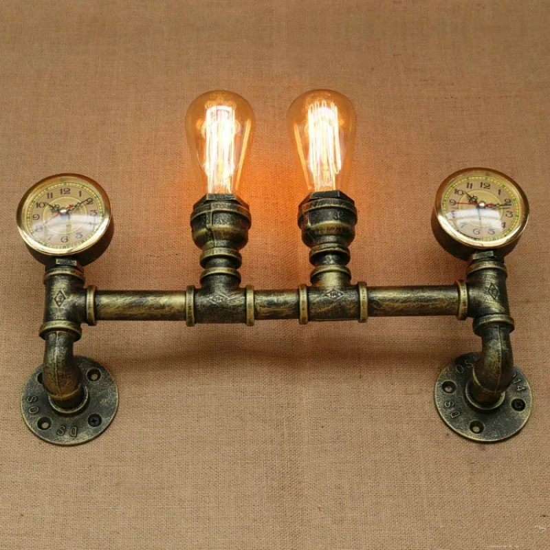 American Wall Light Country Retro Loft Style Industrial  Fixtures Appliques Murale Water Pipe Lamp Vintage Wall Sconce