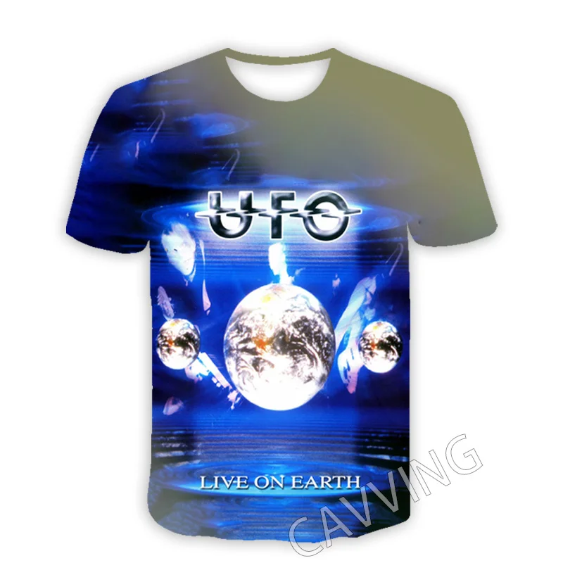 2024 New Fashion Women/Men\'s 3D Print UFO BAND Casual T-shirts Hip Hop Tshirts Harajuku Styles Tops Clothing Loose Comfortable