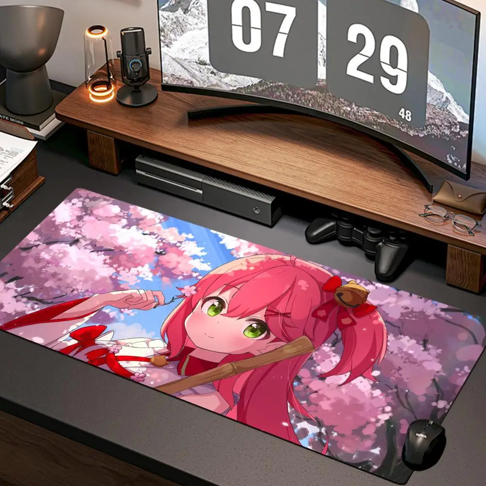 Tapis de souris sakura miko, nouveau tapis de souris pour ordinateur et maison, XXL, en caoutchouc naturel, antidérapant, accessoires de jeu