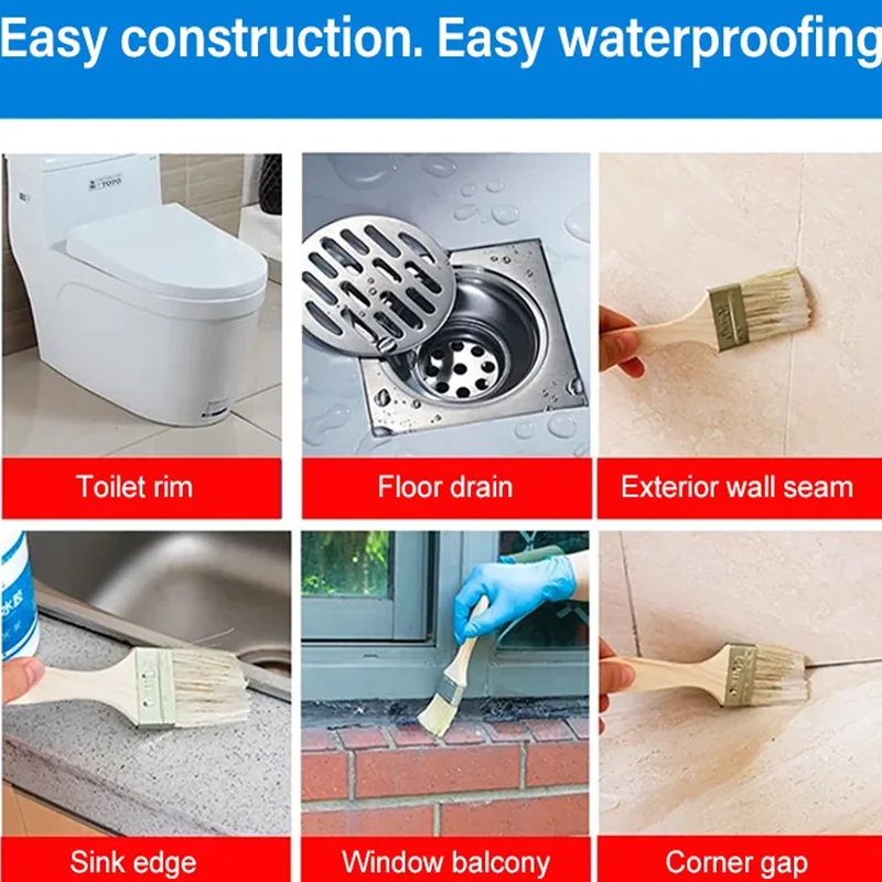 Waterproof Coating Bathroom Sealer Transparent waterproof glue Polyurethane Coating Home Exterior Waterproof Walls Glue