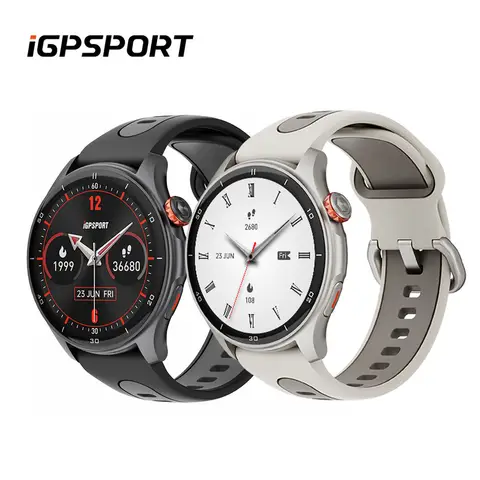 iGPSPORT LW10 심박수 모니터링 블루투스 통화 GPS 스포츠 피트니스 혈중 산소 러닝 사이클링용 1.43인치 AMOLED 스크린