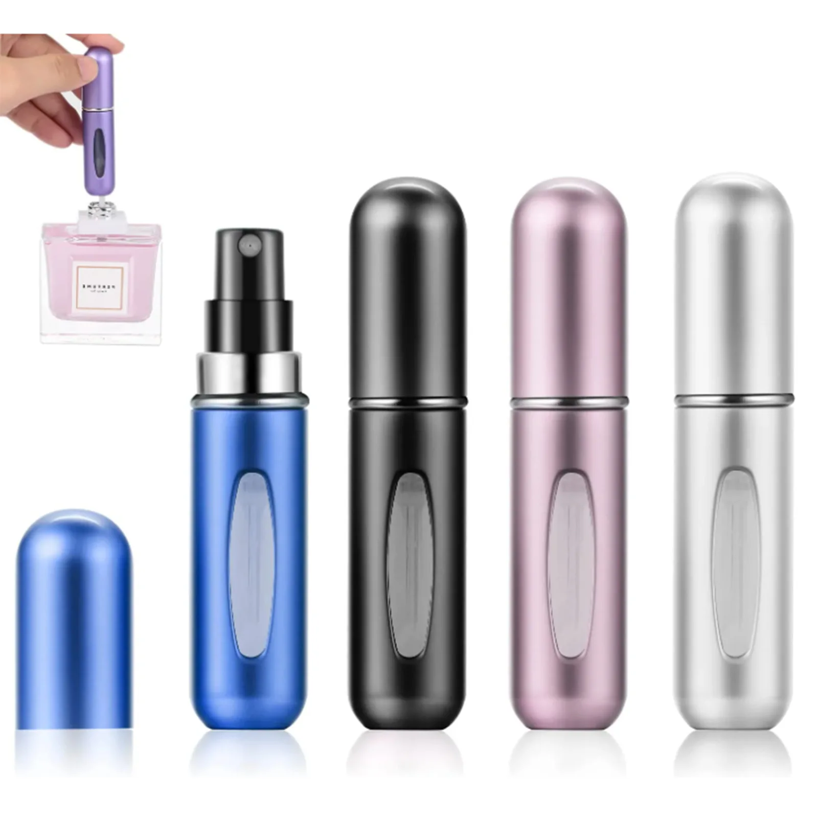5 ml Für Kosmetik Spray Abfüllung Dispenser Presse Kopf Tragbare Reise Bottom Ladung Parfüm Nachfüllbare Flasche Flüssigkeit Container