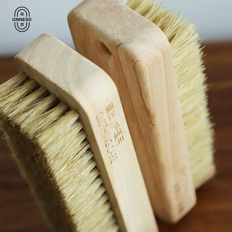 Laundry brush Pig hair and Rubber wood Cleaning brush Household Soft bristle Multifunctional cleaning tools