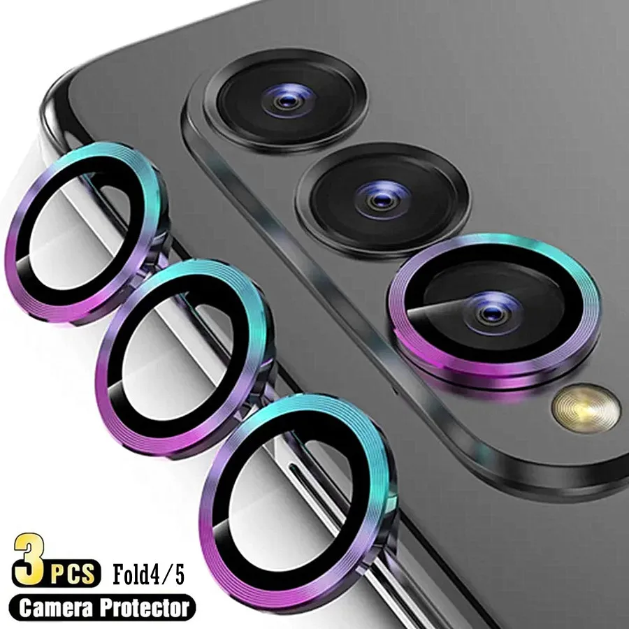 2-3Pcs/1Set Metallic Glanz Objektiv Schutz Abdeckung Für Samsung Galaxy Z Flip5 Fold5 Fold4 Flip4 volle Schutz Kamera Schutz