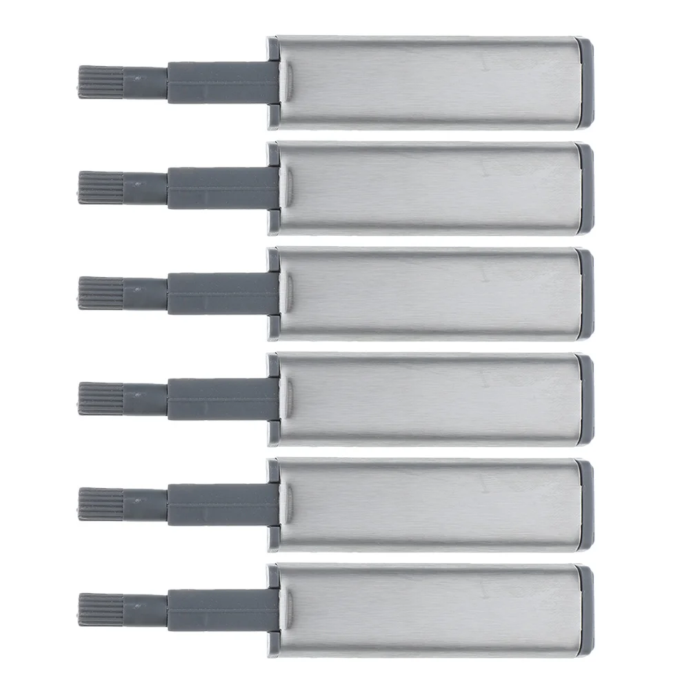 

6Pcs Cabinet Push to Open Door Latch Push Button Hinges Self Closing Steel Shell Hidden Soft Close Kitchen Bathroom Hardware