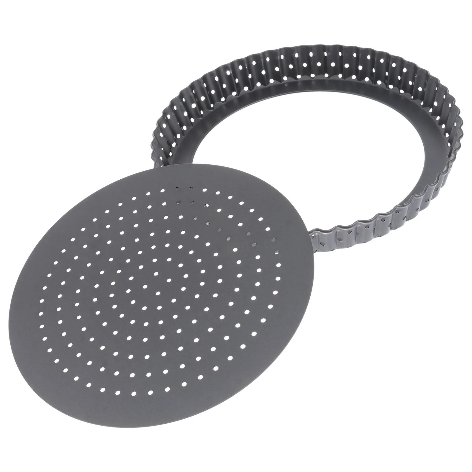 

8 Inch Non-Stick Pizza Pan with Holes Removable Base Baking Tray for Cheesecake Tart Quiche and Other Desserts