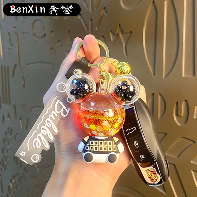 Minso new creative flowing sand acrylic keychains, car bag hangers, keychain hangers, and bag hangers