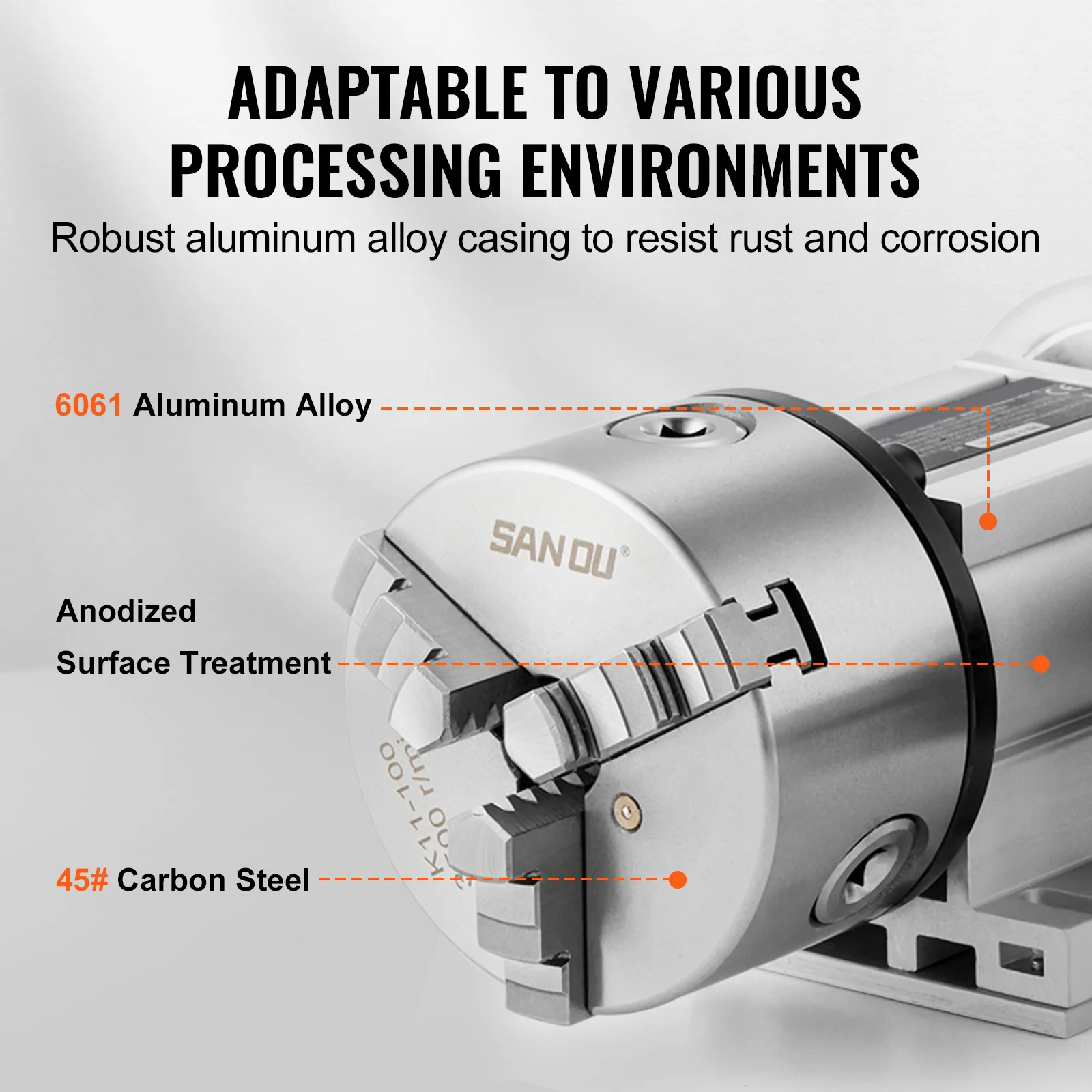 SucceBuy تقسيم الرأس K11-100mm 3 الفك تشاك 2.6 "/65 مللي متر ارتفاع المركز MT2 Tailstock 6:1 نسبة التروس العالمي لطحن النقش