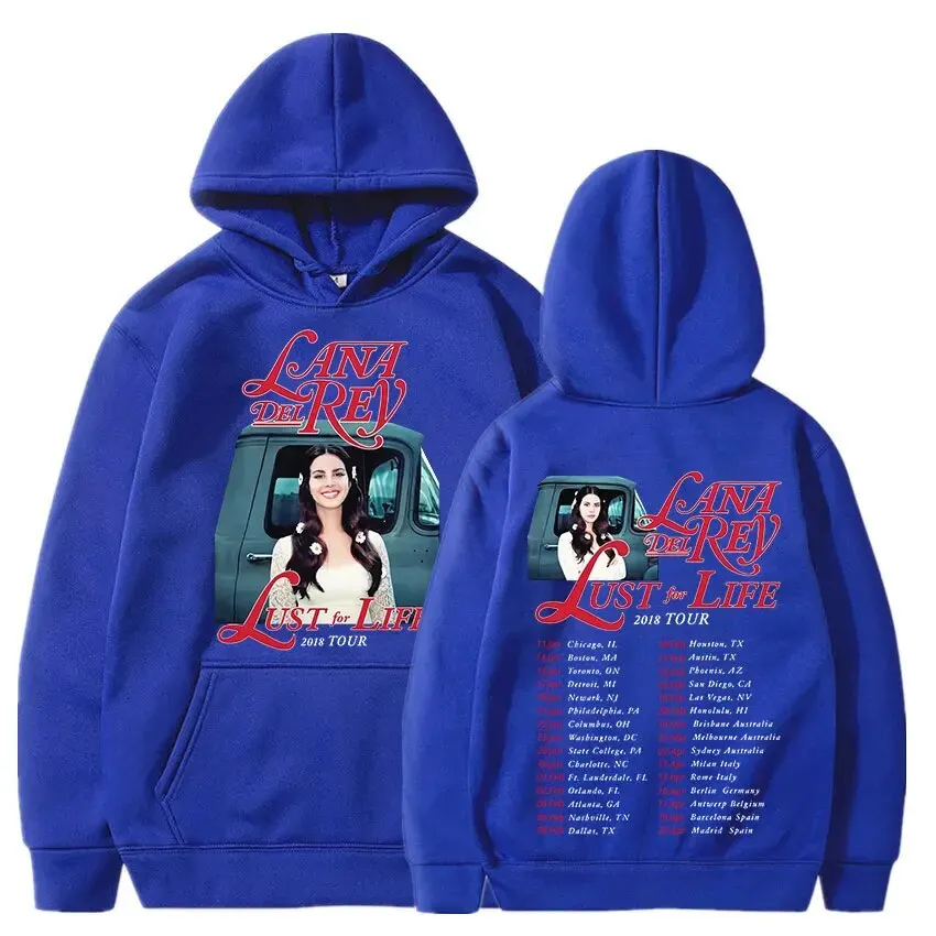 Sweats à capuche College Lana Del Rey pour hommes et femmes, pulls PVD, streetwear Harajuku, chanteur, vêtements unisexes, nouveau