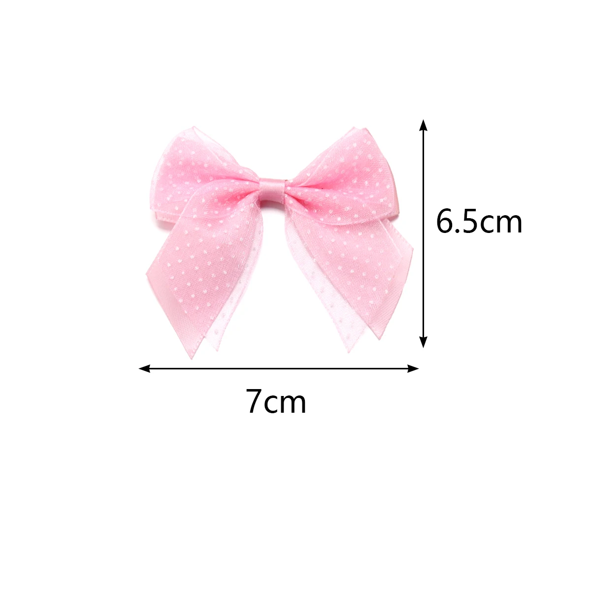 10 Stück 6 cm große, doppellagige, bunte Schleifen aus Polyester-Satinband, Organza-Schleifenblumen für DIY-Hochzeits- und Geburtstagsdekoration – Detail 2