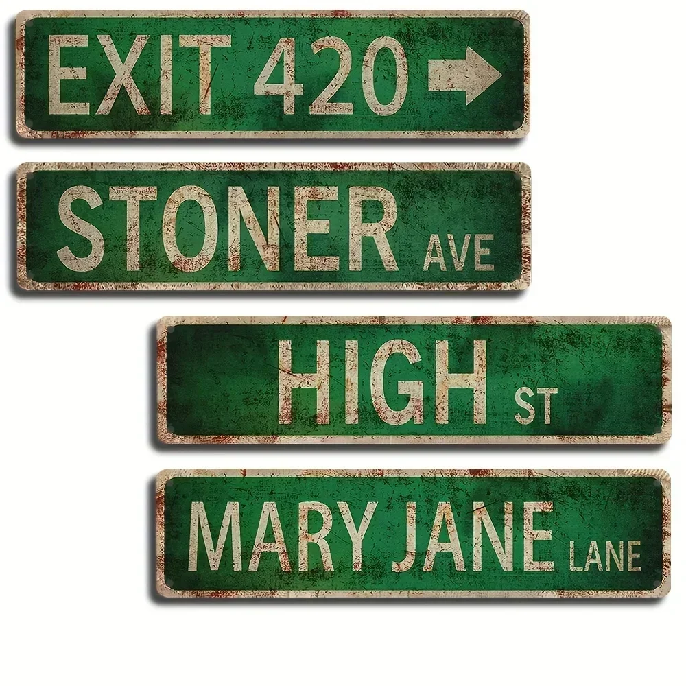 Nombre de marca Vintage país Retro Stoner Avenue Street Sign decoración de pared para habitación hogar