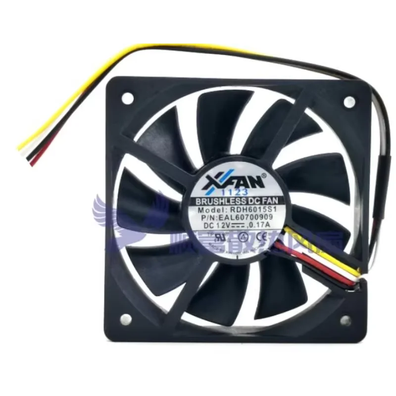 XFAN RDH6015S1 DC 12V 0.17A 60x60x15mm 4-Wire Server Cooling Fan