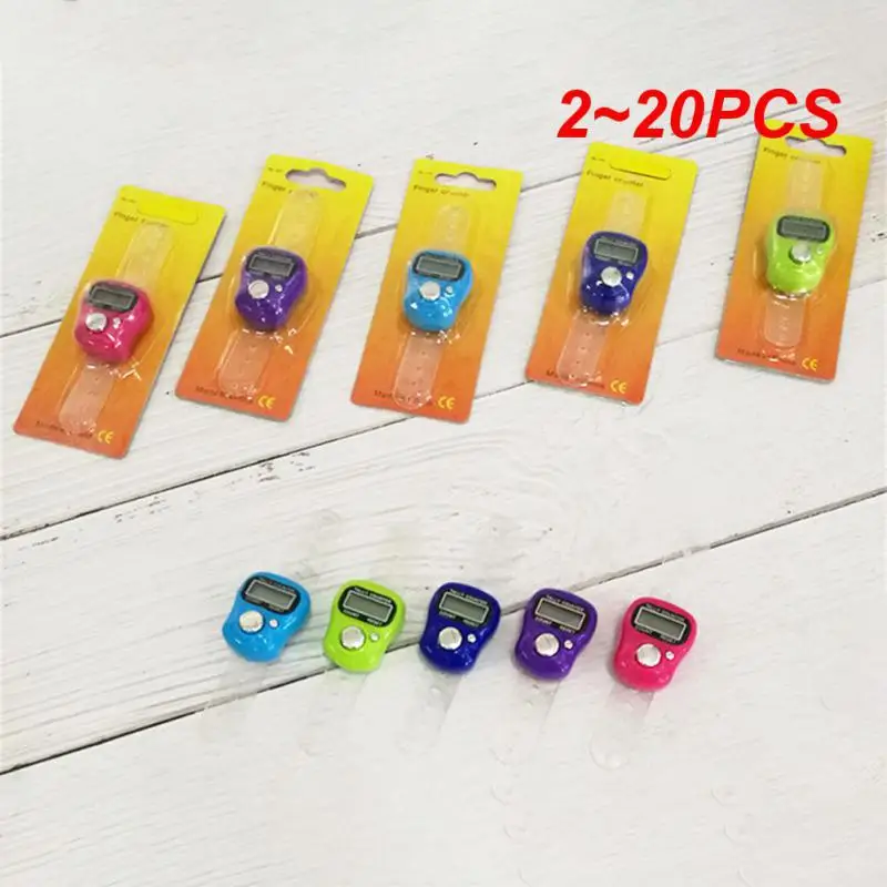 2~20PCS Mini Ring Finger Counter Low Environmental Consumption Counter Long Service Life Instruments Lcd Digital Display Counter