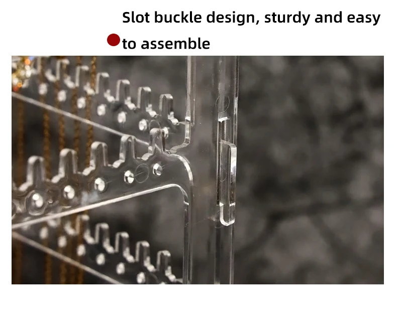 Rotating Jewelry Display Stand Earclip Earnail Earring Storage Stand Portable Earaccessory Storage Box Hanging Necklace Stand