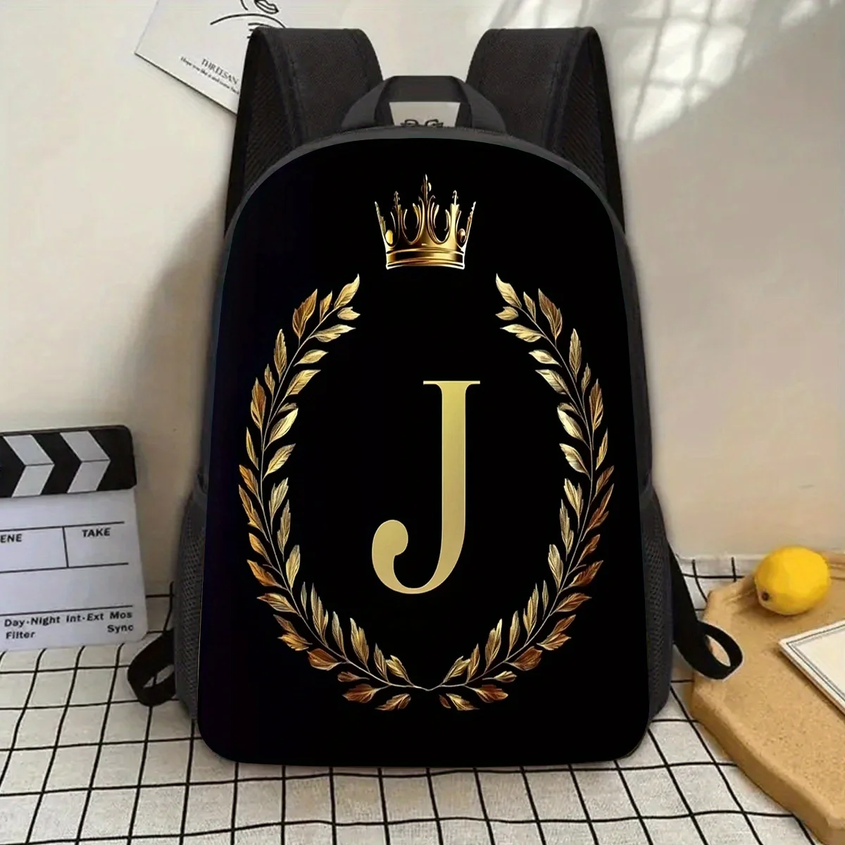 Osmanthus ring large-capacity 17-inch casual backpack, laptop bag with water bottle holder, lightweight and durable