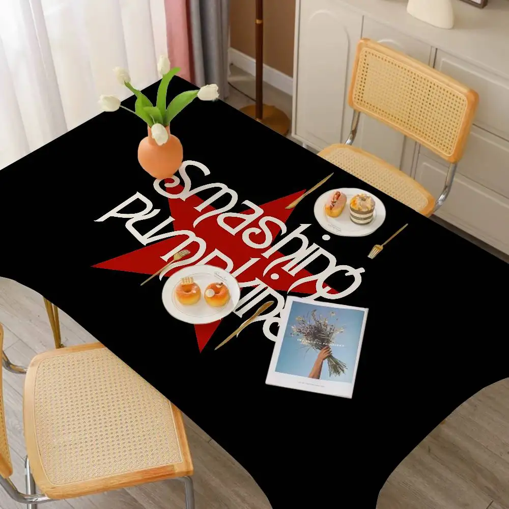 روك S-تحطيم القرع الفرقة نمط مفارش المائدة الصيف قابل للغسل نزهة حفلة مستطيل غطاء الطاولة ديكور المنزل الطعام #6