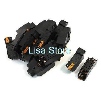 20pcs PYF08A 35mm DIN Rail Mounted Power Relay Socket Base for HH52P MY2J