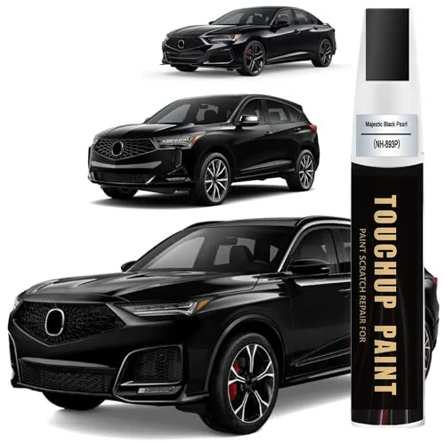 Majestic Black Pearl(NH-893P) Touch Up Paint Compatible with Acura, Car Paint Pen Scratch Repair Two-In-One Touch Up Paint