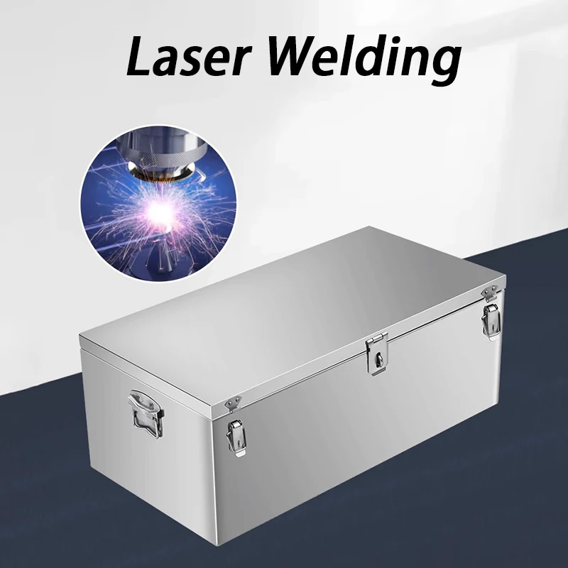Large Toolbox Waterproof Hard Case Toolbox Multifunctional Mechanical Workshop Tool Case Stainless Steel Car Tool Organizer Box