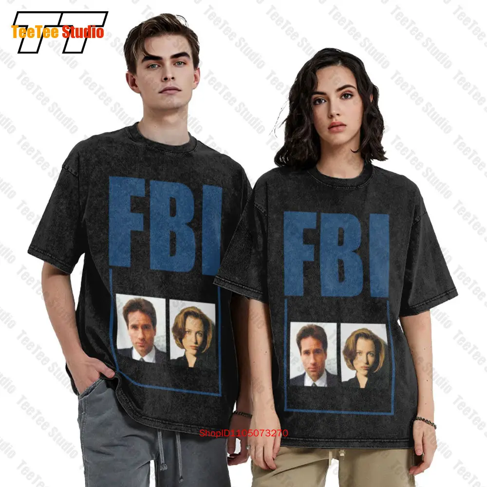 تي شيرت X Files Fbi Special Agents مرخص للبرنامج التلفزيوني Alien Vintage كبير الحجم EFU0