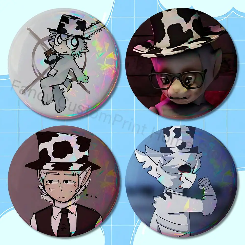 G-Guardian S-Slendytubbies 3 Enamel Pin Tinplate Round Brooch Cosplay Nijigen Otaku Culture Badges 58mm 44mm 32mm 75mm 25mm