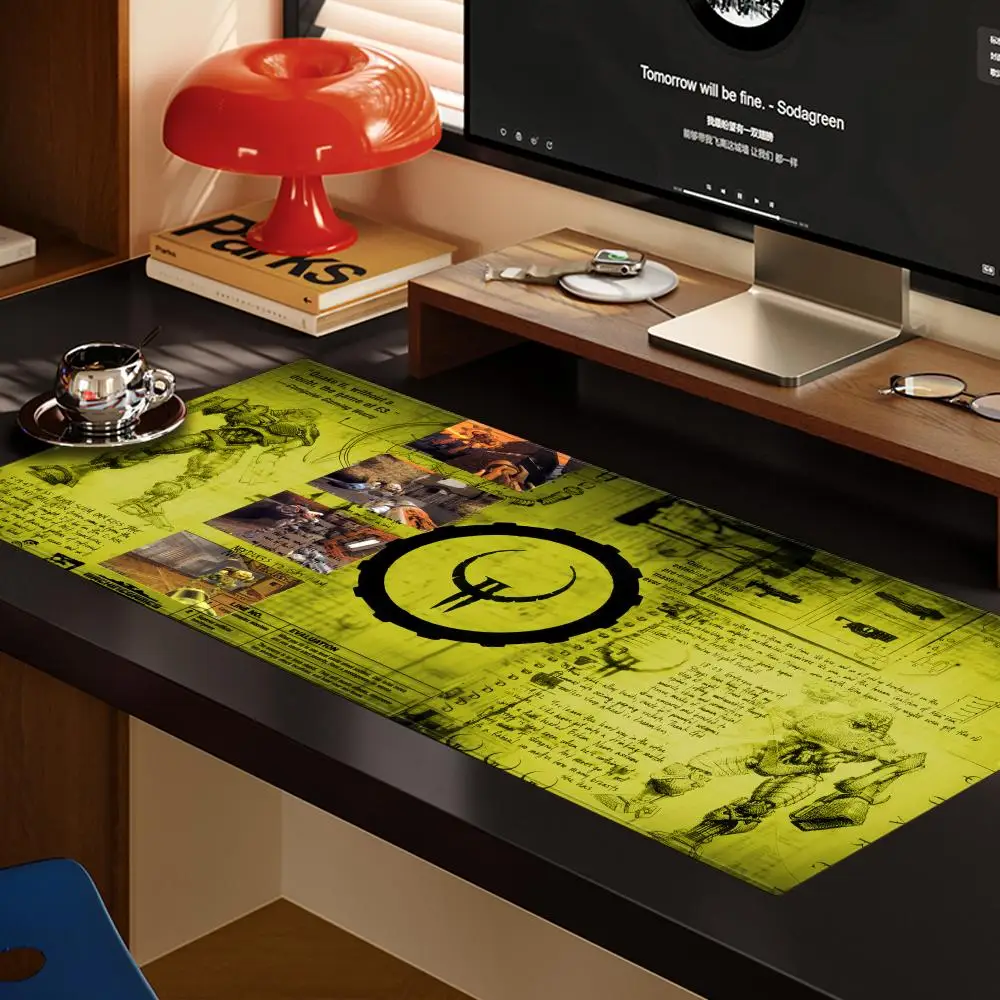 Коврик для мыши XXL, компьютерные аксессуары, большая клавиатура, настольный коврик для ноутбука 4, игра Q-Quake, новый продукт, геймерские игры