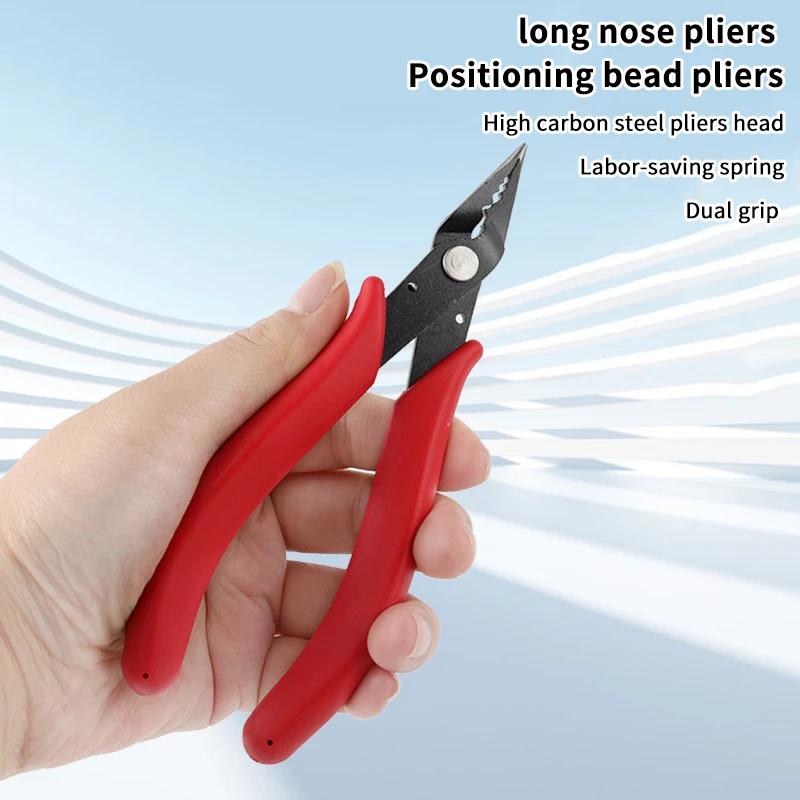 Jewelry Crimping Pliers DIY Making Tool Tweezers Crimp Nose Pliers for Jump Rings Split Rings Double Rings Accessories