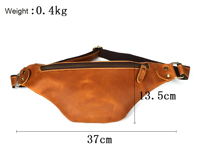 Bolsa de cintura de couro genuíno para homens, Fanny Pack masculino, bolsa de corrida ao ar livre, bum bag para esporte, verão