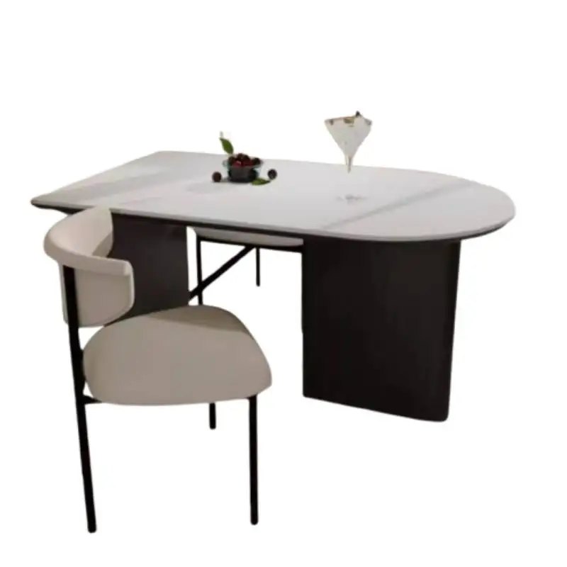 Ilha design mesas de jantar branco moderno nórdico luxo mesas de jantar laterais cozinha restaurante mesa de jantar móveis casa