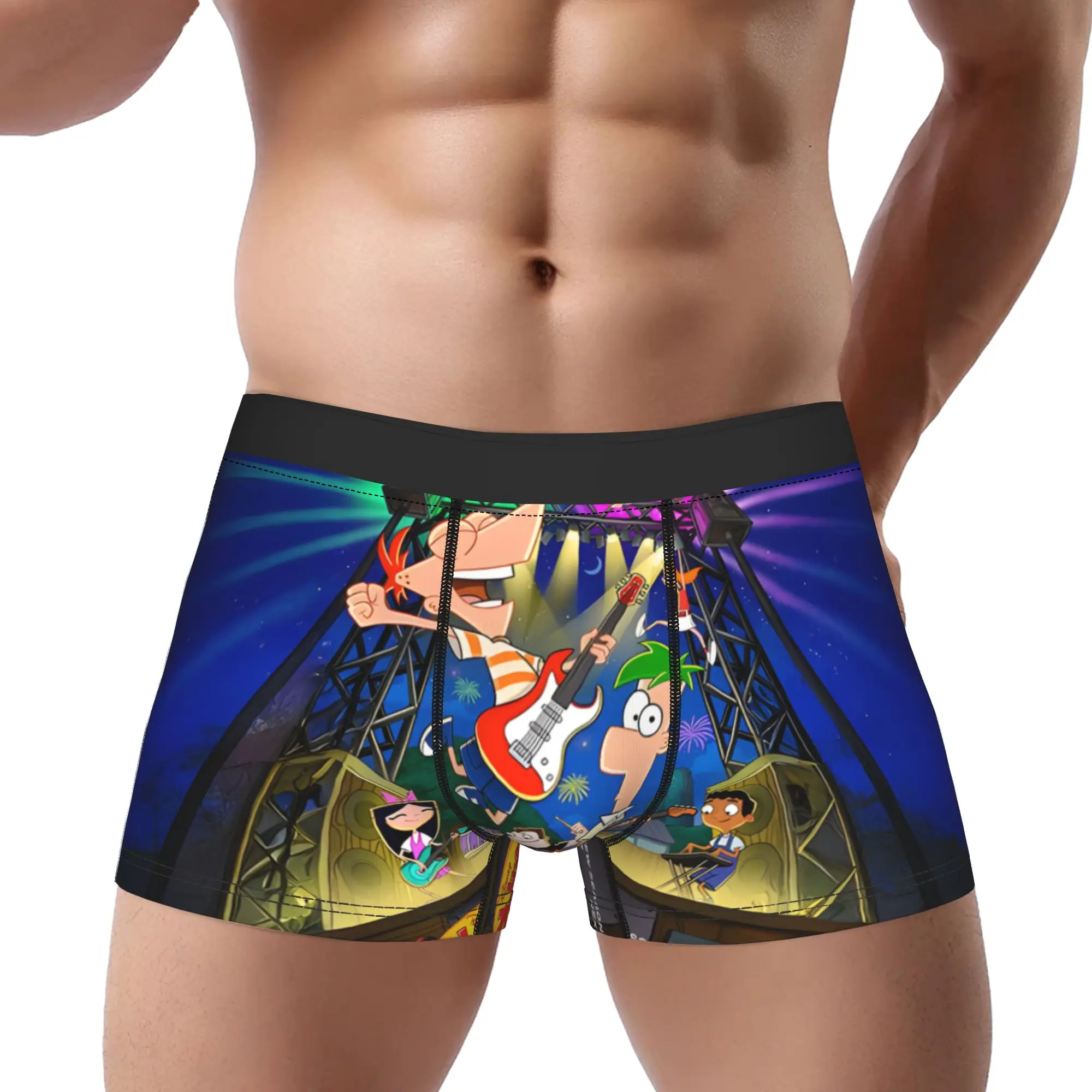 

1piece Phineas and Ferb Season Underpants Homme Panties Man Underwear Print Shorts