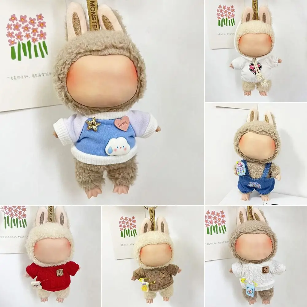 Labubu Time To Chill Filled Doll Clothes Cos Gift DIY Labubu Clothes for Macaron Handmade Mini Hoodie Only Selling Clothes