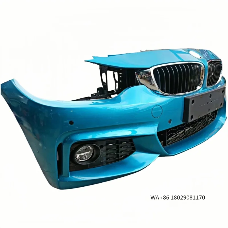 Wysokiej jakości zestaw karoserii z przednim zderzakiem do serii 4 GTF32F33F36, łatwy montaż, wymiana, ulepszenie na M4, zawiera otwory na światła przeciwmgielne.