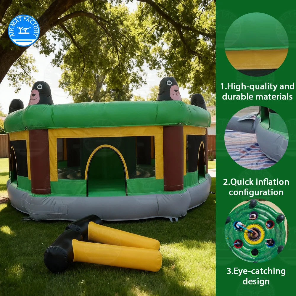 Giant Inflatable Whack a Mole Commercial Grade Bounce House with  Hammers Portable Indoor/Outdoor Interactive Game for Events