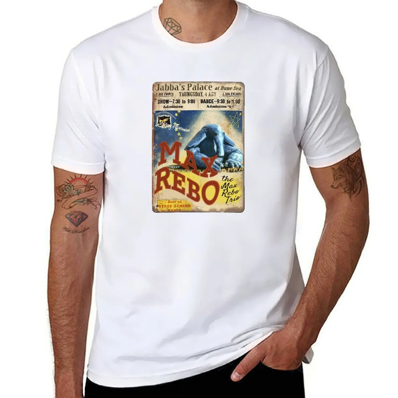 

Vintage Style Fan Art Max Rebo Concert Poster T-Shirt funny t shirts dark humor t shirts for man graphic tees T-Shirt