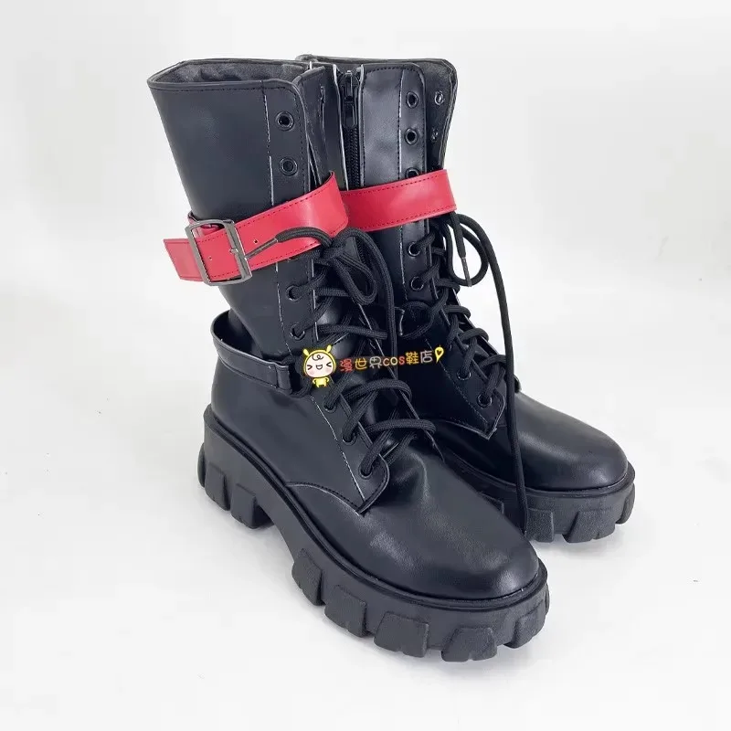 DY20Love และดีพสเปซฮีโรอีนฮันเตอร์คอสเพลย์เครื่องแต่งกายรองเท้าหนังเทียมสีดำบู๊ทส์ 25