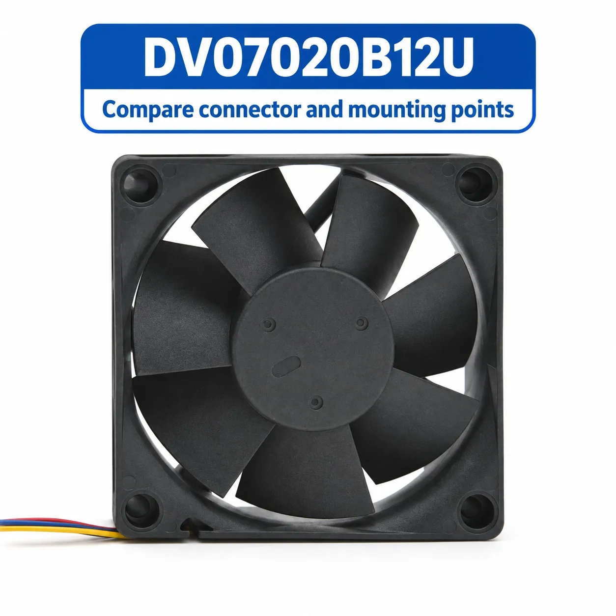 DV07020B12U Cooling Fan 70x70x20mm 7020 12V 0.7A PWM Dual Ball Bearing 4-Pin for AVC