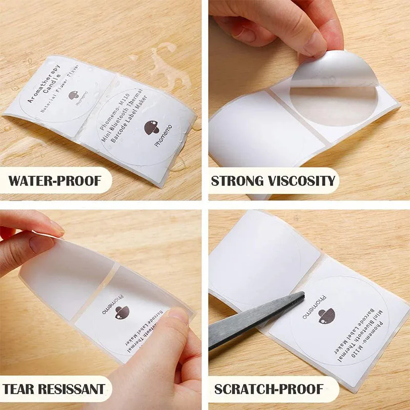 2Pcs 50x50mm Round Thermal Label Roll Adhesive Colored Waterproof Circle Sticker Paper For Printer Phomemo M220 M108 P50 E210