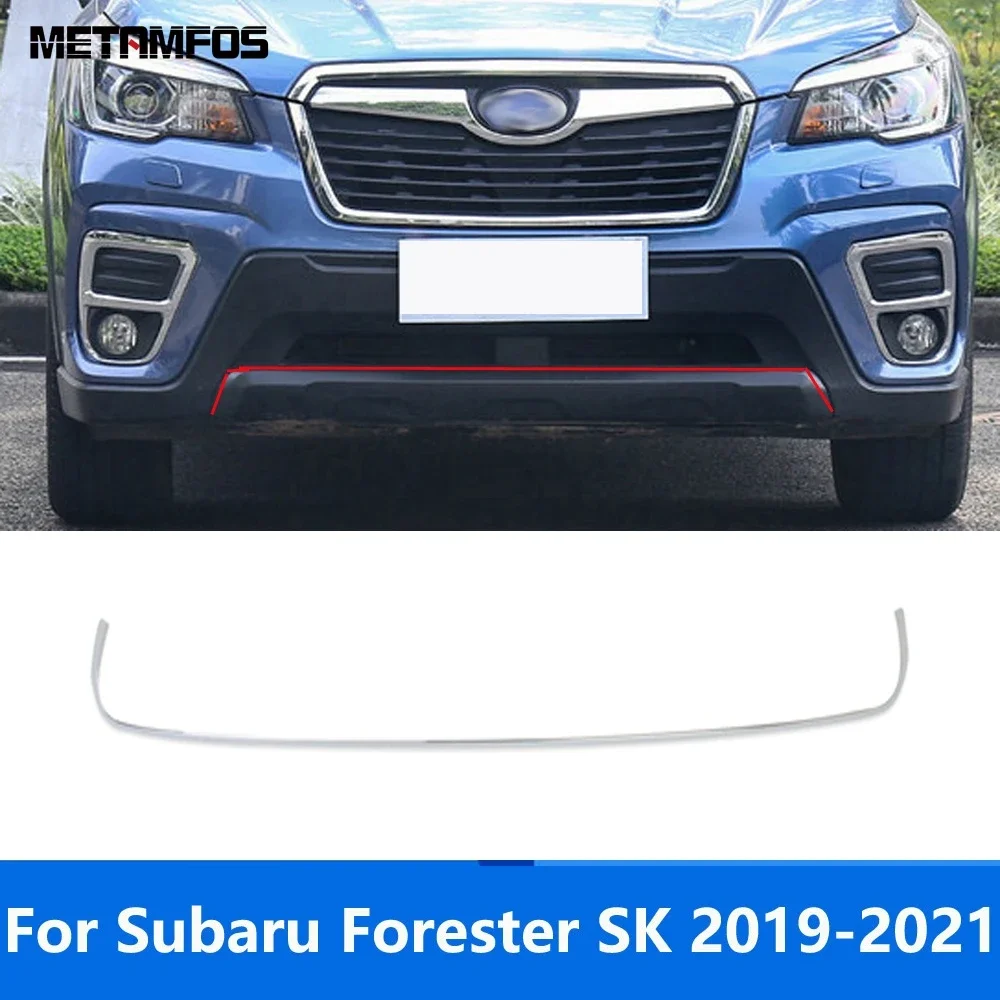 

Накладки на передний бампер для Subaru Forester SK 2019 2020 2021, хромированный Комплект кузова, разделитель, диффузор, защита, аксессуары, Стайлинг автомобиля