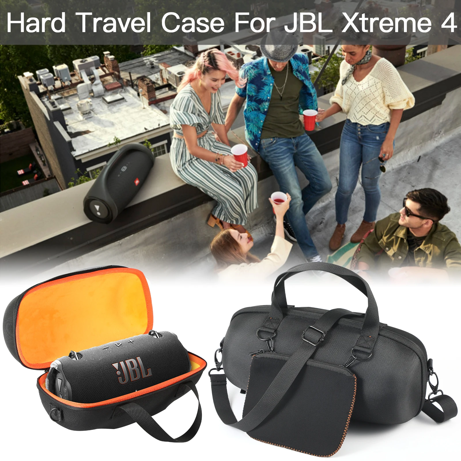bolsa de transporte rigida de eva para altavoz bluetooth portatil jbl xtreme 4 estuche de viaje rigido antiaranazos con correa