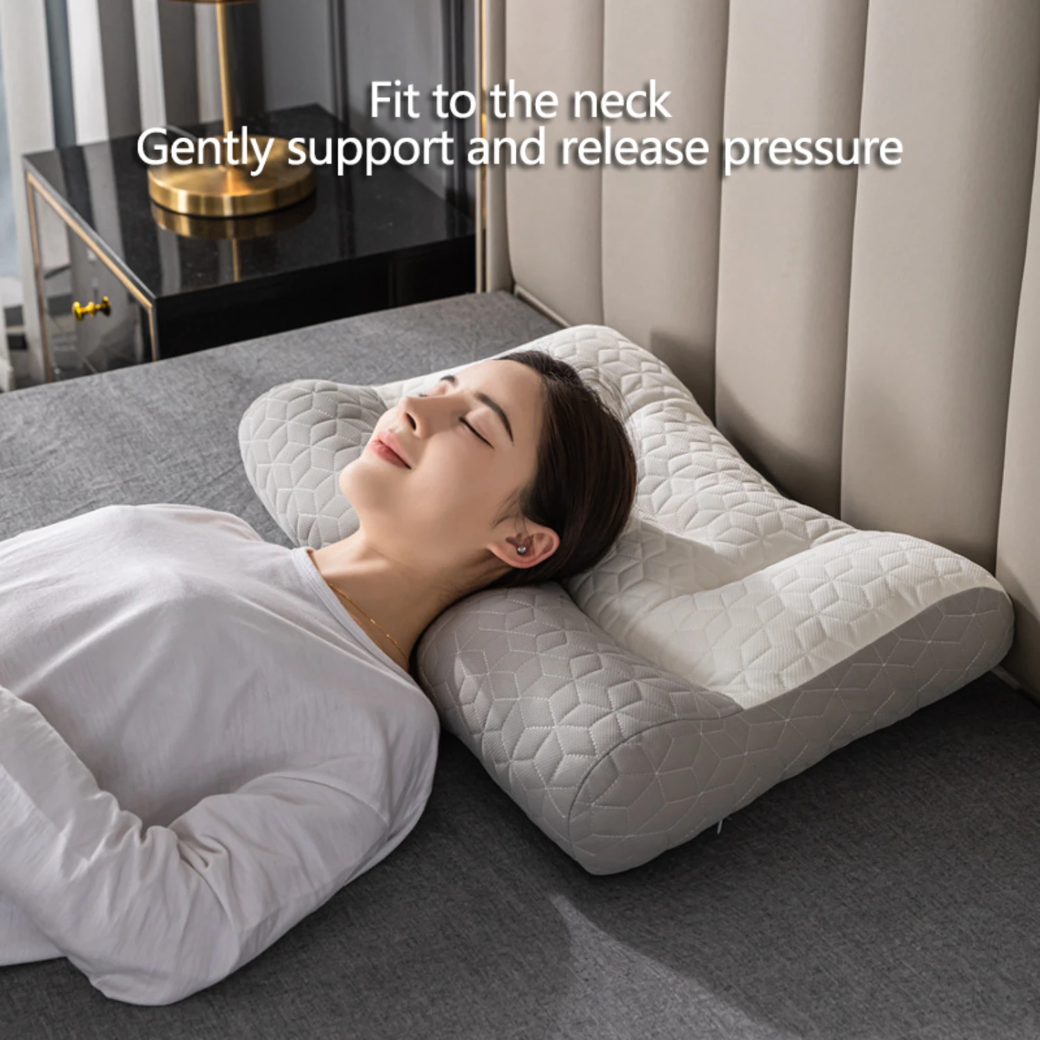 Enhanced Sleep Quality with Superior Comfort and Support: Orthopedic Latex Fiber Pillow Core for Effective Cervical Protection, 