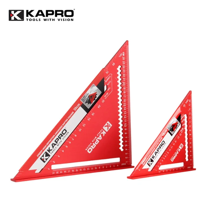 

Kapro Triangle Ruler 7/12inch Thickened Aluminum Alloy Swanson Speed Square Metric Joiner Angle Marking Gauge For Woodworking