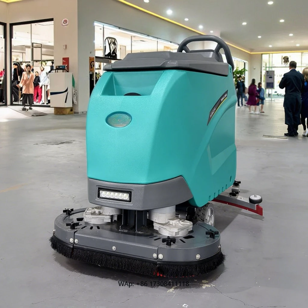New Electric Walk-behind Heavy-Duty Floor Scrubber with Burnishing 58L/60L Tanks 1700W Power Efficient All-Day Cleaning