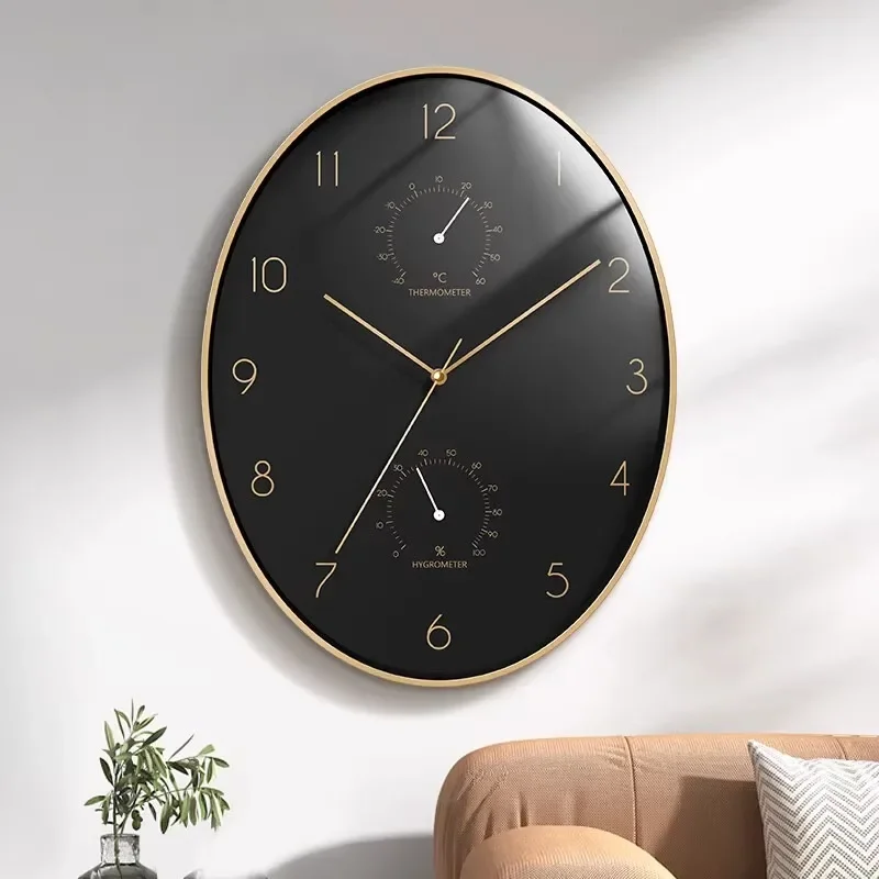 

Luxury Science Wall Clock Temperature Humidity Modern Design Wall Clock Living Room Reloj De Pared Moderno Wall Decoration