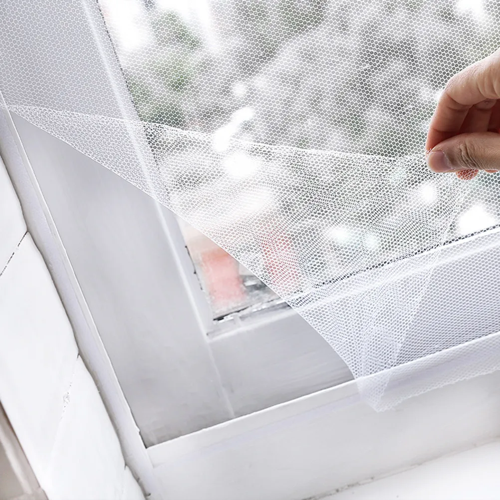 130x150cm Self-Adhesive Window Screen Mesh Gauze Material Ultra-Fine 0.5mm Holes Mosquito Proof Invisible Netting for Doors