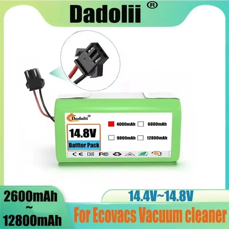 

Литий-ионный аккумулятор 14,4 В, 12800 мАч для Conga 990 1090 Tesvor X500 Ecovacs Deebot N79 N79S DN622 Eufy RoboVac 11 11S RoboVac 30