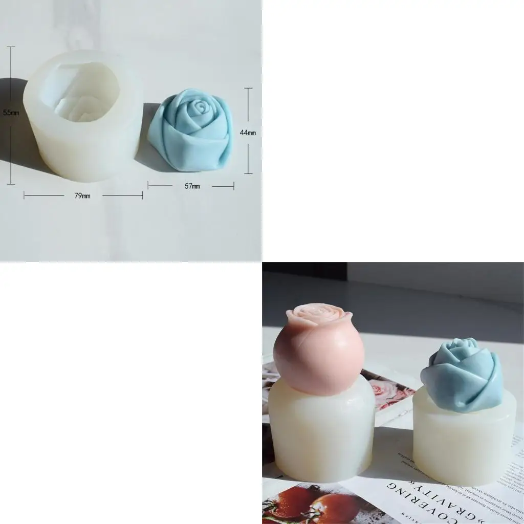 

3D Rose Flower Silicone Mold DIY Handmade Molds Clay Resin Plaster Mold Chocolate Cake Mold