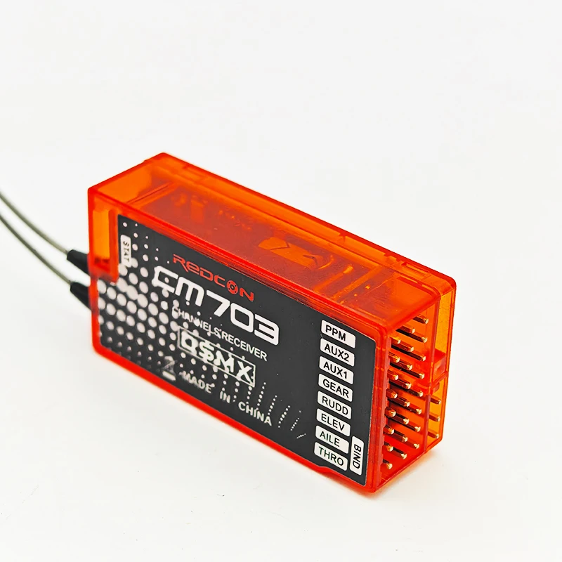 Receptor RX CM703 de 7 canales, 2,4 Ghz, con salida de satélite PPM y PWM, Compatible con DSM2/DSMX para transmisor de modelo RC